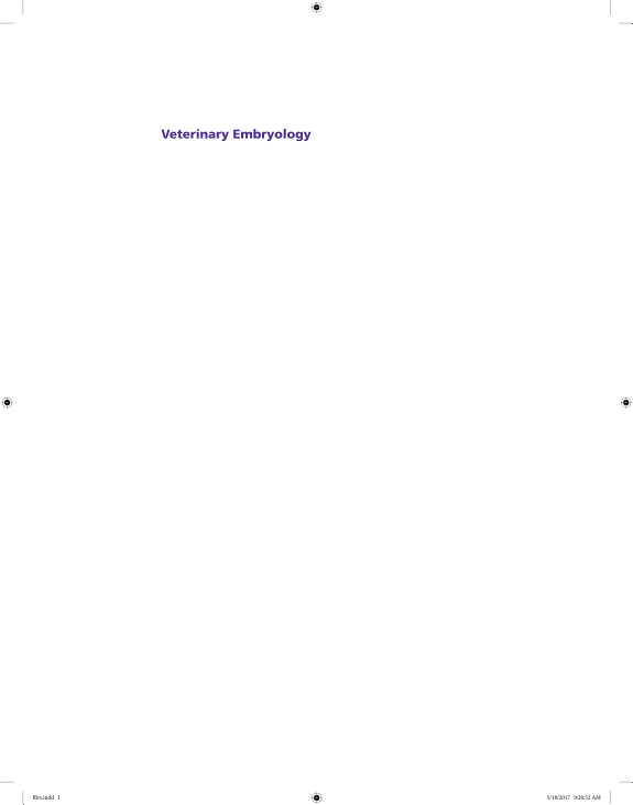 Cover Veterinary Embryology 2nd Edition